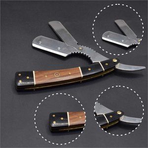 Beard Shaving Handmade Bull Horn & Wood handle